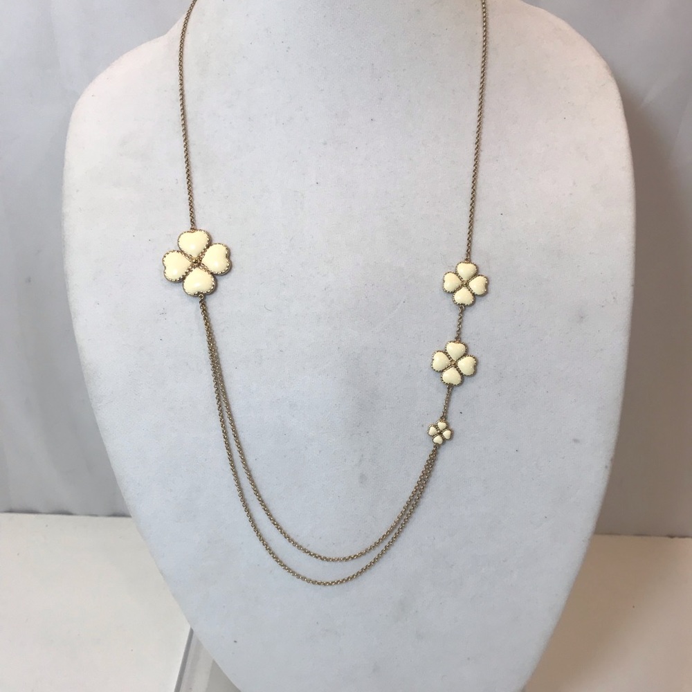 Vintage Chloe Clover Long Necklace RARE